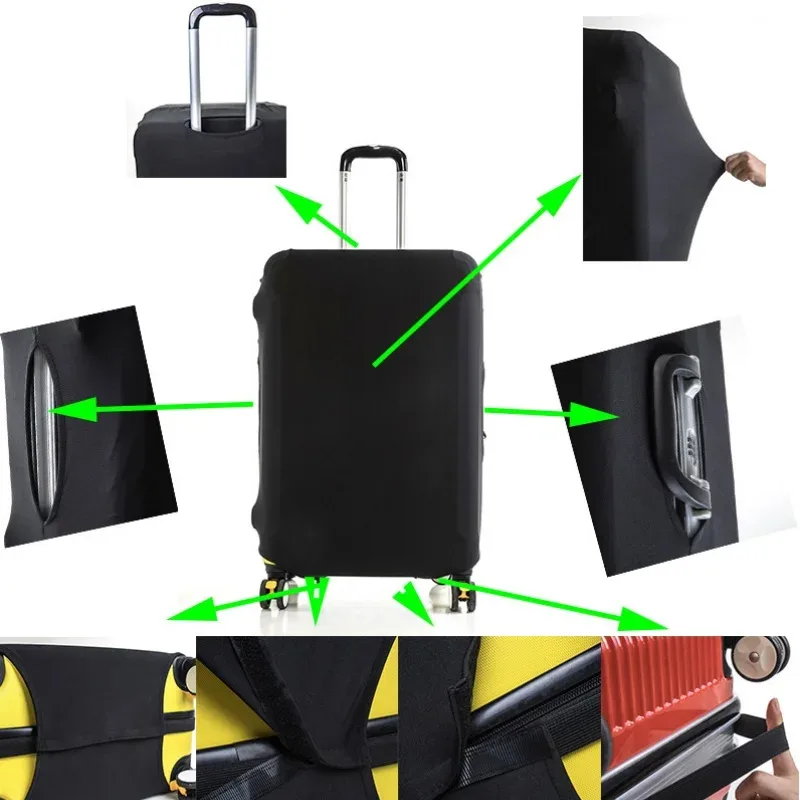 housses de protection pour bagages de voyage, housse de protection pour valise, housses anti-poussière extensibles pour accessoires de voyage, fournitures de bagages