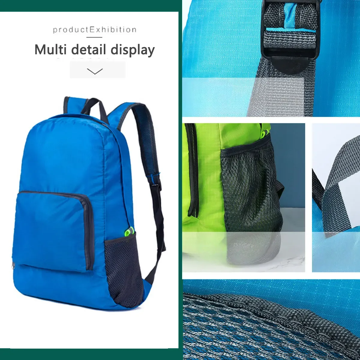 sac à dos pliable pour la montagne, ultraléger, en nylon imperméable, sac de voyage, sac à dos de sport de grande capacité