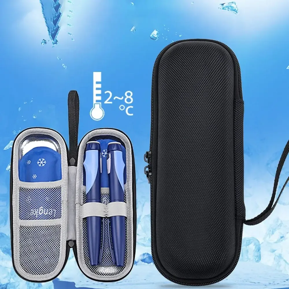 Mallette de voyage avec sac de refroidissement pour insuline diabétique, protection de cabine, pilule, sac de glace indispensable, congélateur de médicaments pour ty.com Medicla