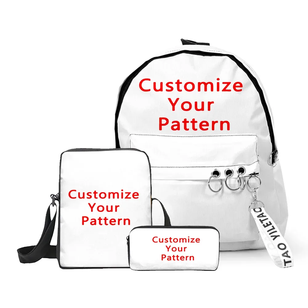 sac à dos personnalisé école enfant sacs à dos adulte sac à dos personnalisé sac à dos cosplay zip pack trois pièces ensemble voyage sac à dos