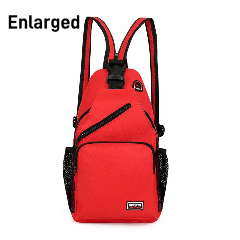sacs de poitrine pour femmes, sac à dos réglable et sac à bandoulière simple avec trou pour écouteurs, petit sac messager de sport de voyage oxford pour filles