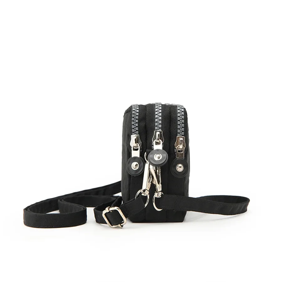 sac à bandoulière de grande capacité pour femmes, sac à bandoulière simple avec trois fermetures éclair pour téléphone et sac de rangement à changement ample
