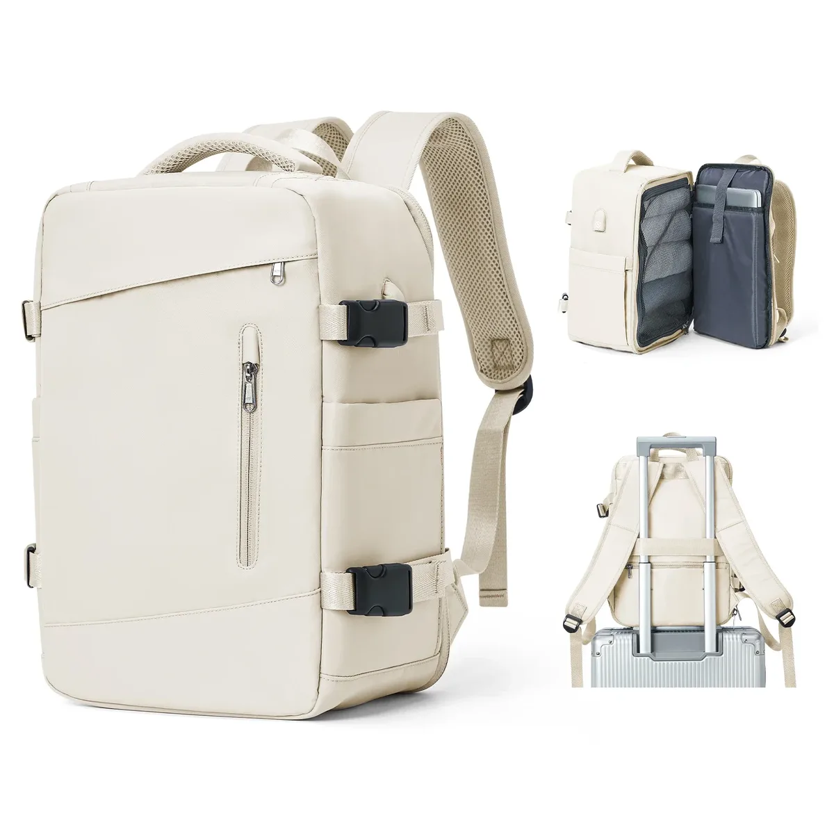 sac à dos pour ordinateur portable de taille cabine 40×20×25 cm, sac à dos de grande capacité pour les voyages en avion, les week-ends et les voyages d'une nuit