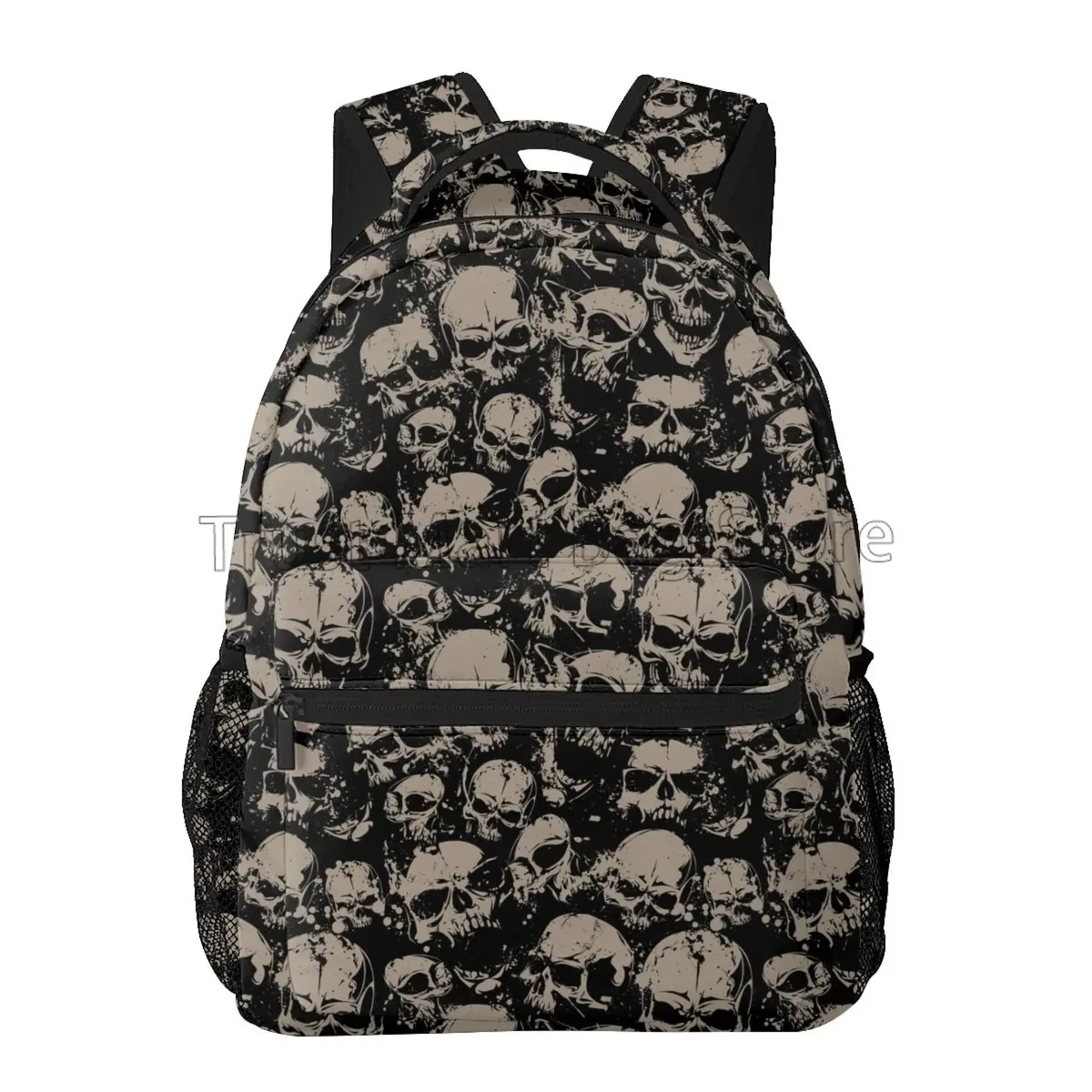 sac à dos crâne rétro effrayant pour femmes et hommes, sac de voyage décontracté, sac à livres d'université, pochette d'ordinateur, sac à bandoulière de travail et d'affaires