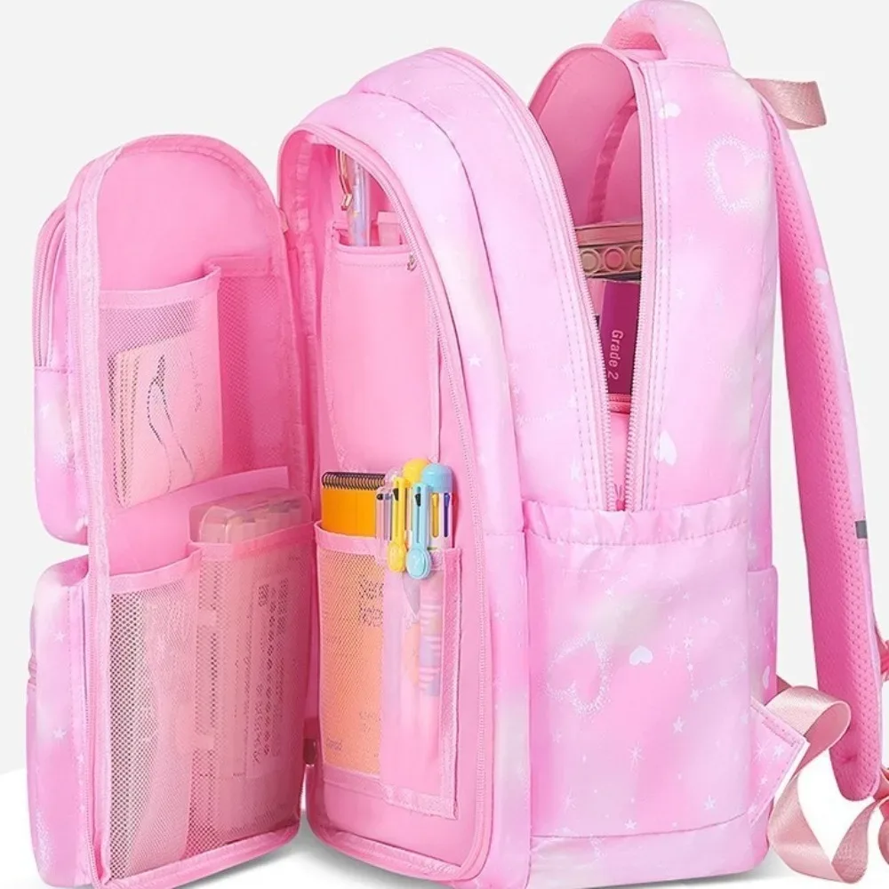sac à dos portable pour enfants à ouverture latérale, en tissu oxford, avec plusieurs poches, grande capacité, style coréen, pour l'école et les voyages