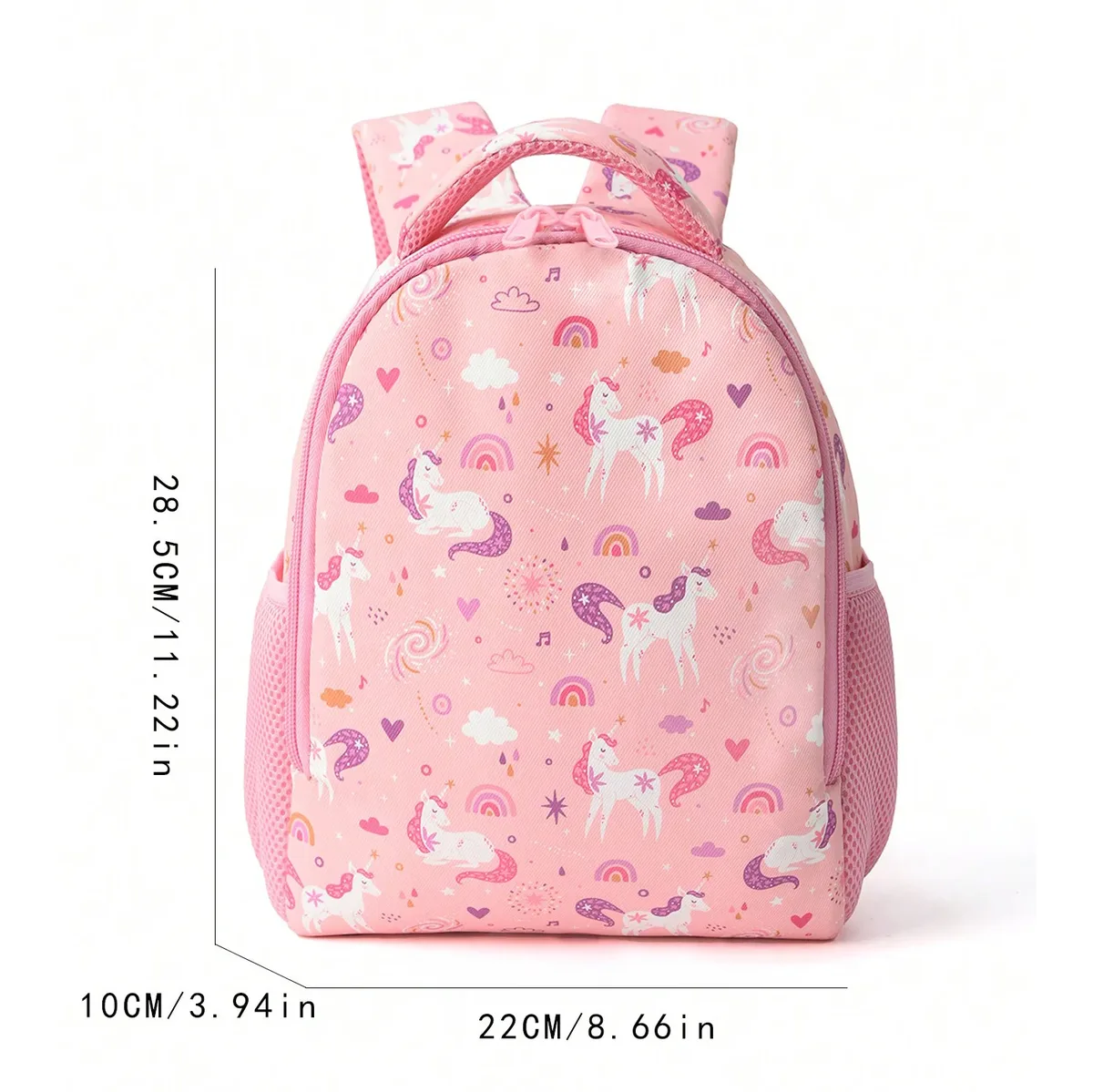 petit sac à dos dégradé arc-en-ciel à paillettes, mignon, léger, respirant, en maille, pour voyage