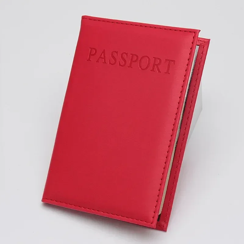 housse passeport protection cuir marron orange vert voyage organisateur accessoires voyage sac porte-passeport polyest pu leather