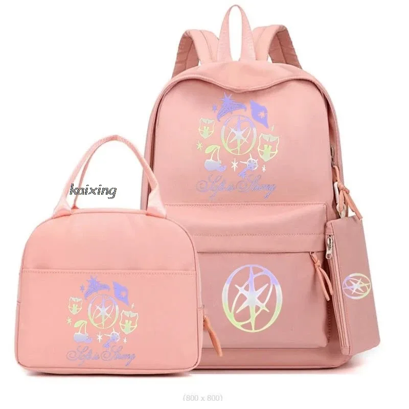 sac dos oxford université animaux dessin anime blanc bleu rose poignée amovible pliable extensible grande capacité doublure nylon