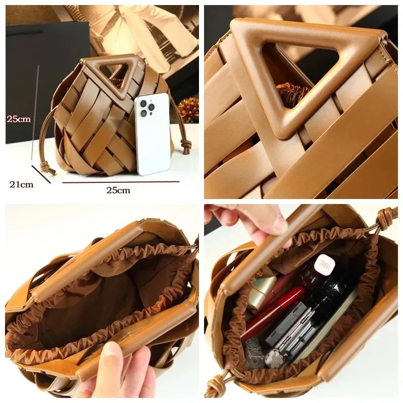 sac fourre-tout tissé en cuir végétalien pour femmes, sacs à main et sacs à main à poignée supérieure, sac à bandoulière tendance, fourre-tout 2025