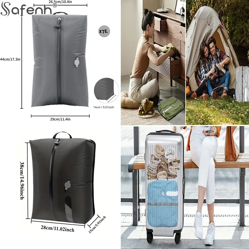 sacs sous vide professionnels pour bagages de voyage, sac de compression sous vide, sac sous vide réutilisable, gain de place 60%, sac scellé sous vide de voyage