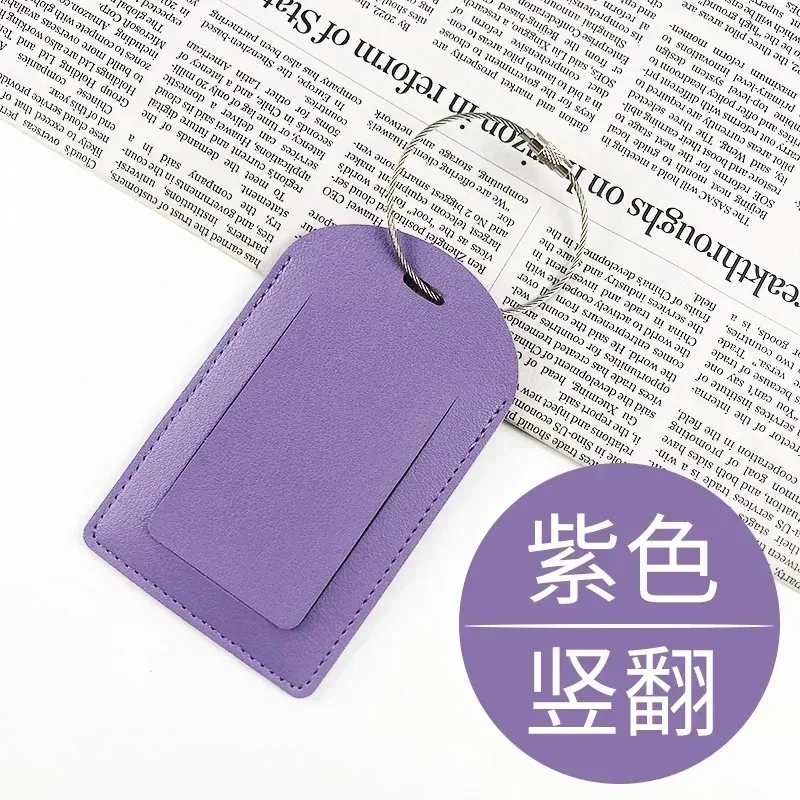 étiquettes de bagage en cuir pu pour femmes et hommes, nom de voyage, porte-adresse d'identification, étiquette d'adresse de valise, sac d'embarquement, accessoires