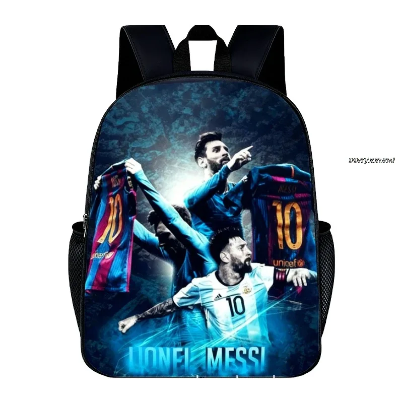 sac à dos messi hedgehog shadow pour l'école primaire, sac à dos de dessin animé, sac à dos à double bandoulière, cadeau pour enfants