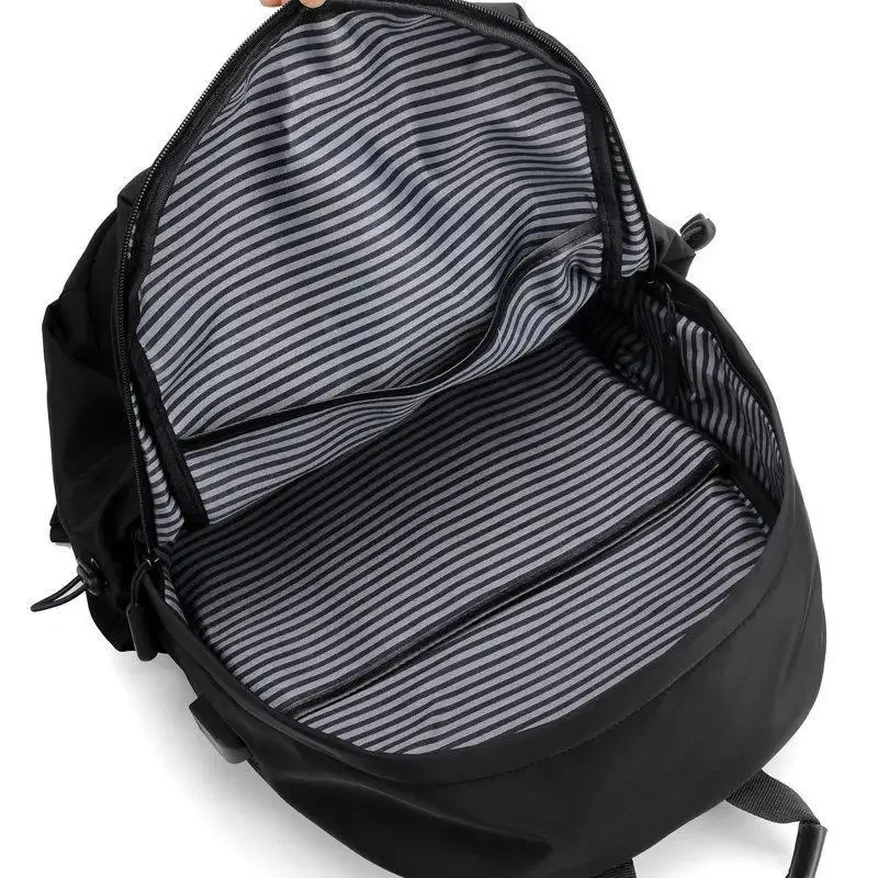 sac à dos pour ordinateur portable gris résistant à l'eau, grande capacité, bretelles rembourrées, pour l'école, le travail, les voyages, la randonnée