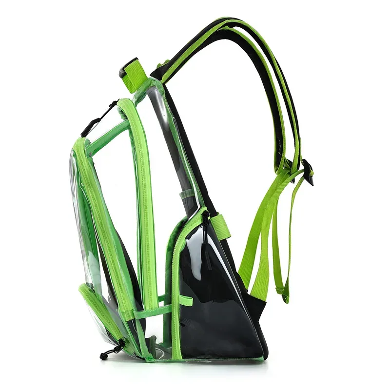 sac à dos transparent en pvc de grande capacité, sac à bandoulière étanche pour lycéens, stade sportif, festival de musique