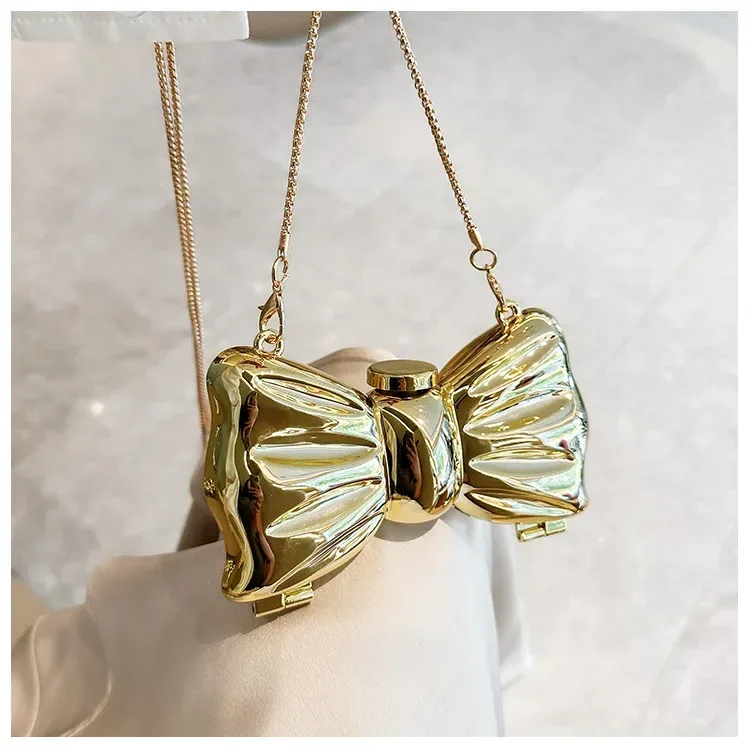 sac de soirée doré, sacs à main et pochettes de luxe, sacs à bandoulière de créateur, forme amusante, pochette ronde en acrylique brillant pour fêtes et mariages