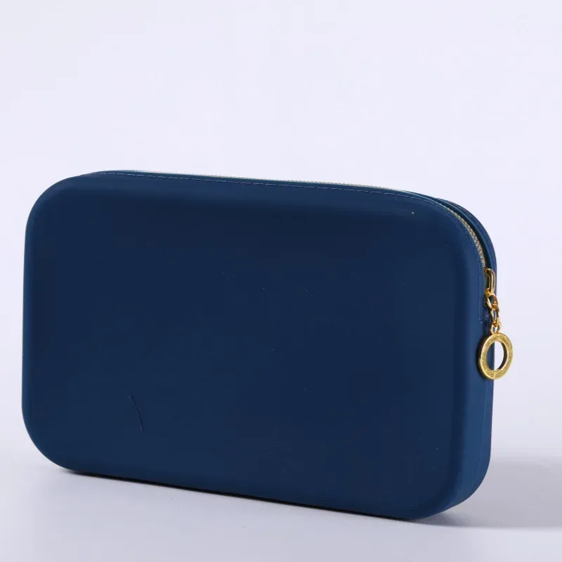 sac de rangement cosmétique carré en silicone, grande capacité, support portable pour pinceaux de maquillage, organisateur de cosmétiques étanche pour voyage