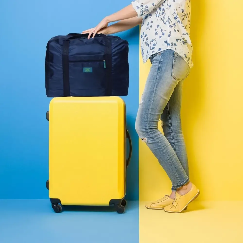 sac à bagages de voyage portable en nylon, léger, grande capacité, sac à main de fitness, poignée pliante, sac de rangement pour vêtements