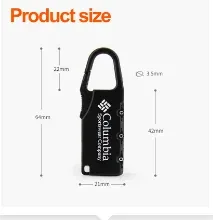 cadenas metallique verrouiller hautequalite poigneecrochet antidrapant guardthieft noire argentée voyage usage sac dos valise tiroir armoire