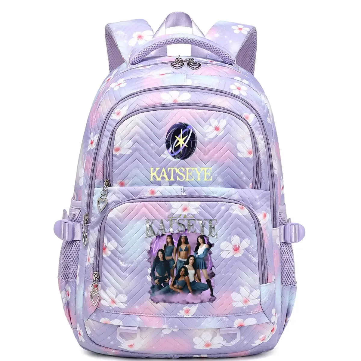 sacs à dos katseye de style esthétique pour filles, mode kpop, groupe de filles katseye, sac à dos coréen ulzzang, sac à dos imperméable pour ordinateur portable