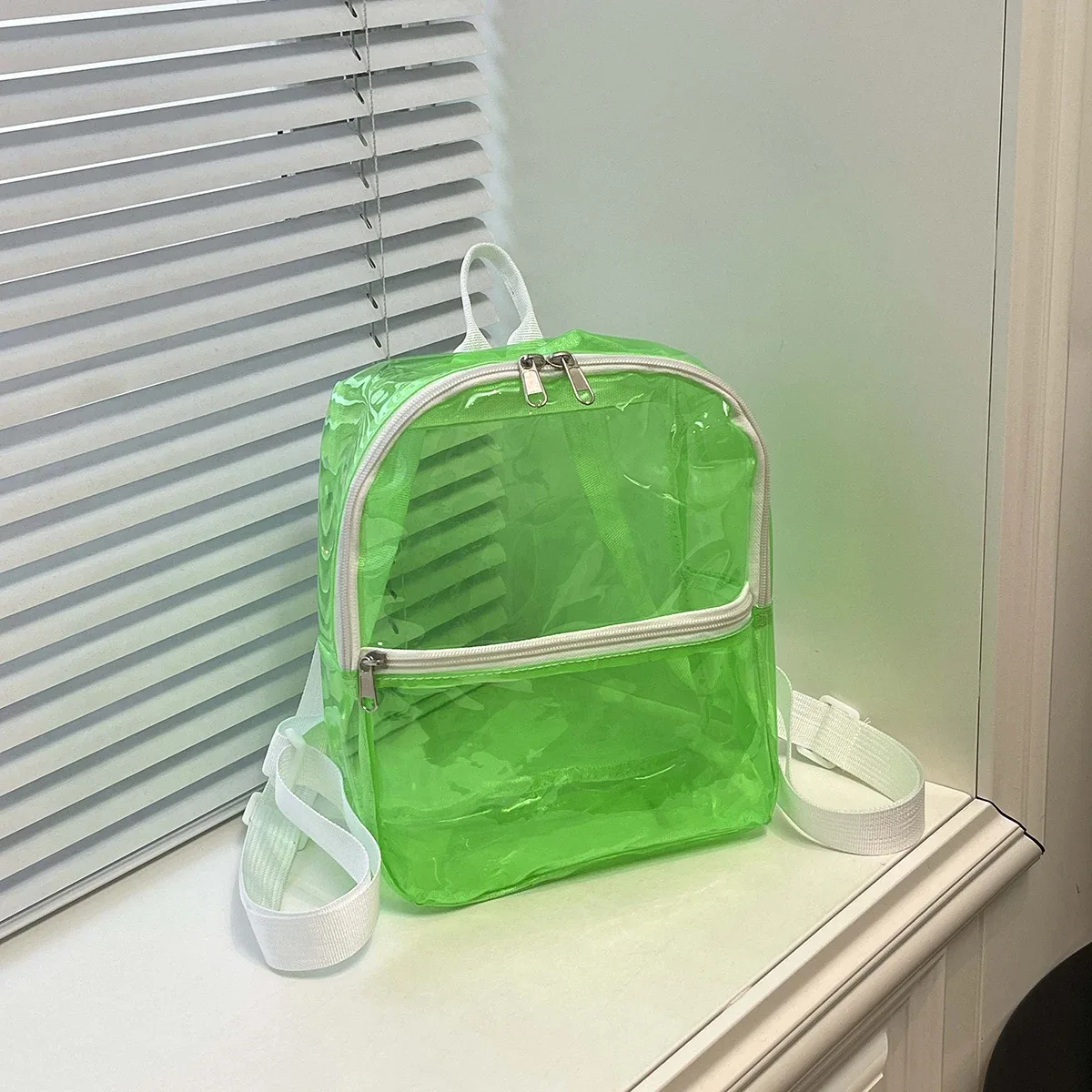 sac à dos holographique transparent, gelée de bonbons, sac de plage, voyage, randonnée, natation, cyclisme en plein air, sac d'école léger, sac de téléphone de rue