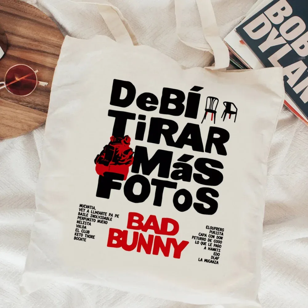 sac fourre-tout pliable bad bunny, sacs en tissu, sac de shopping, sac fourre-tout pour femme