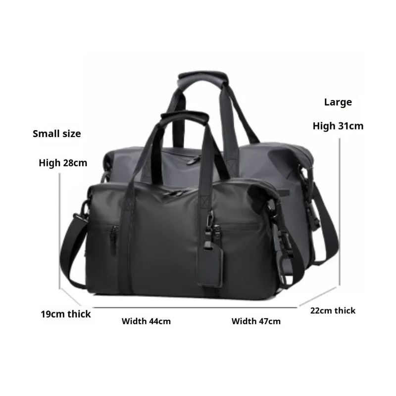 men's gym bag - black adjustable shoulder strap duffel bag for gym, travel and sports lovers, fitness gear bag