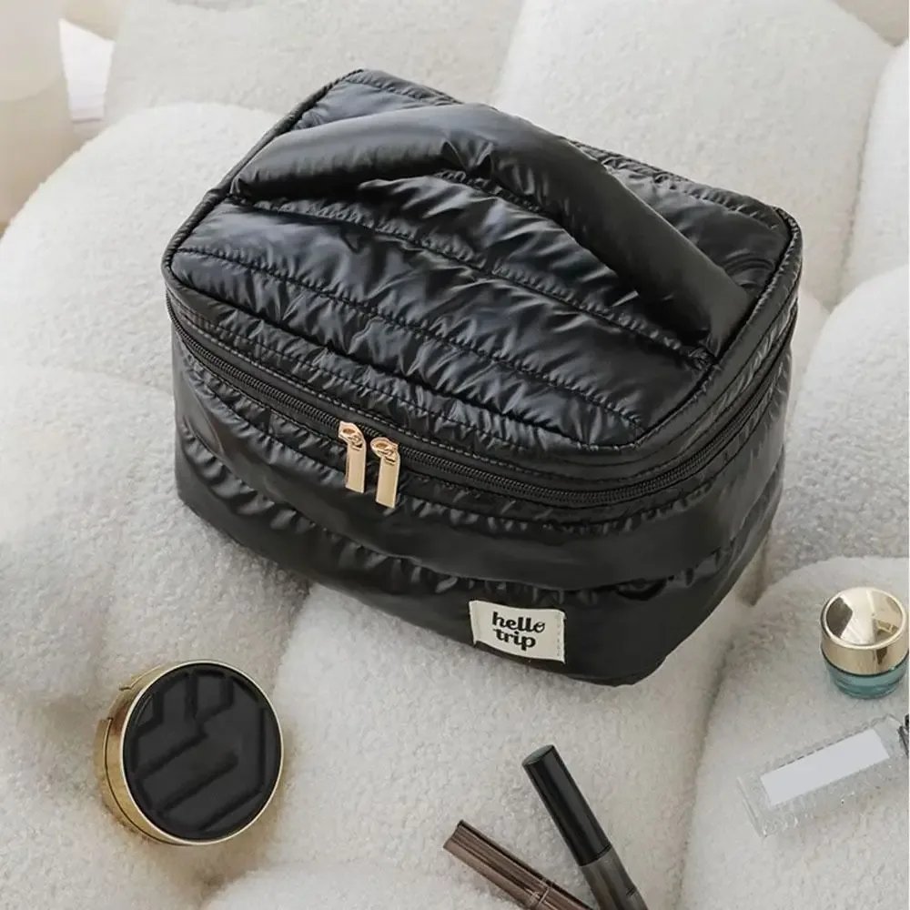 trousse de maquillage de grande capacité de haute qualité, organisateur de voyage, trousse de toilette de rangement multifonctionnelle, trousse à cosmétiques portable