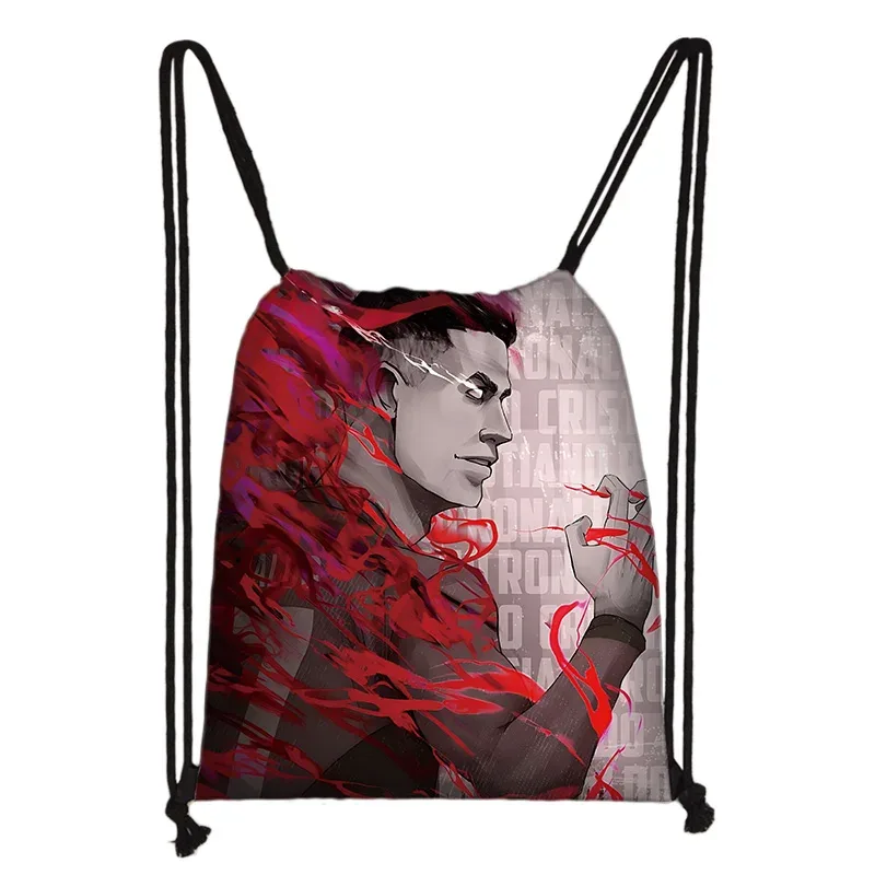 sac à cordon imprimé football star, léger et durable, sac de rangement pour le sport, le fitness et le yoga