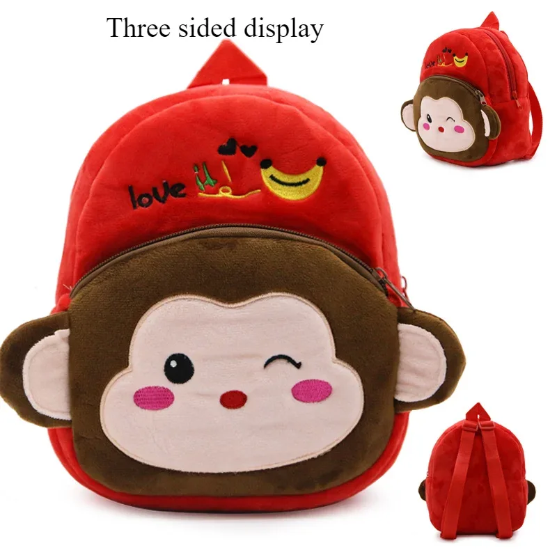 sac à dos de dessin animé mignon pour enfants de 1 à 3 ans, sac à dos en peluche pour les sorties de printemps, sac à dos portable amusant pour la maternelle