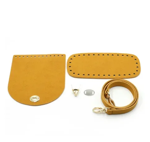 1 ensemble de sacs à main faits à la main en cuir pu avec fond de sac, accessoires de quincaillerie et bandoulière pour sac à main, pour sac à dos diy pour femme