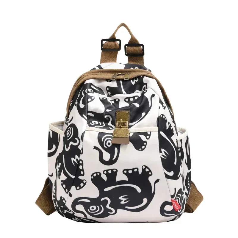 sac à dos polyvalent pour femmes, impression tendance, grande capacité, sac à dos décontracté en tissu oxford, nouveau cartable de voyage