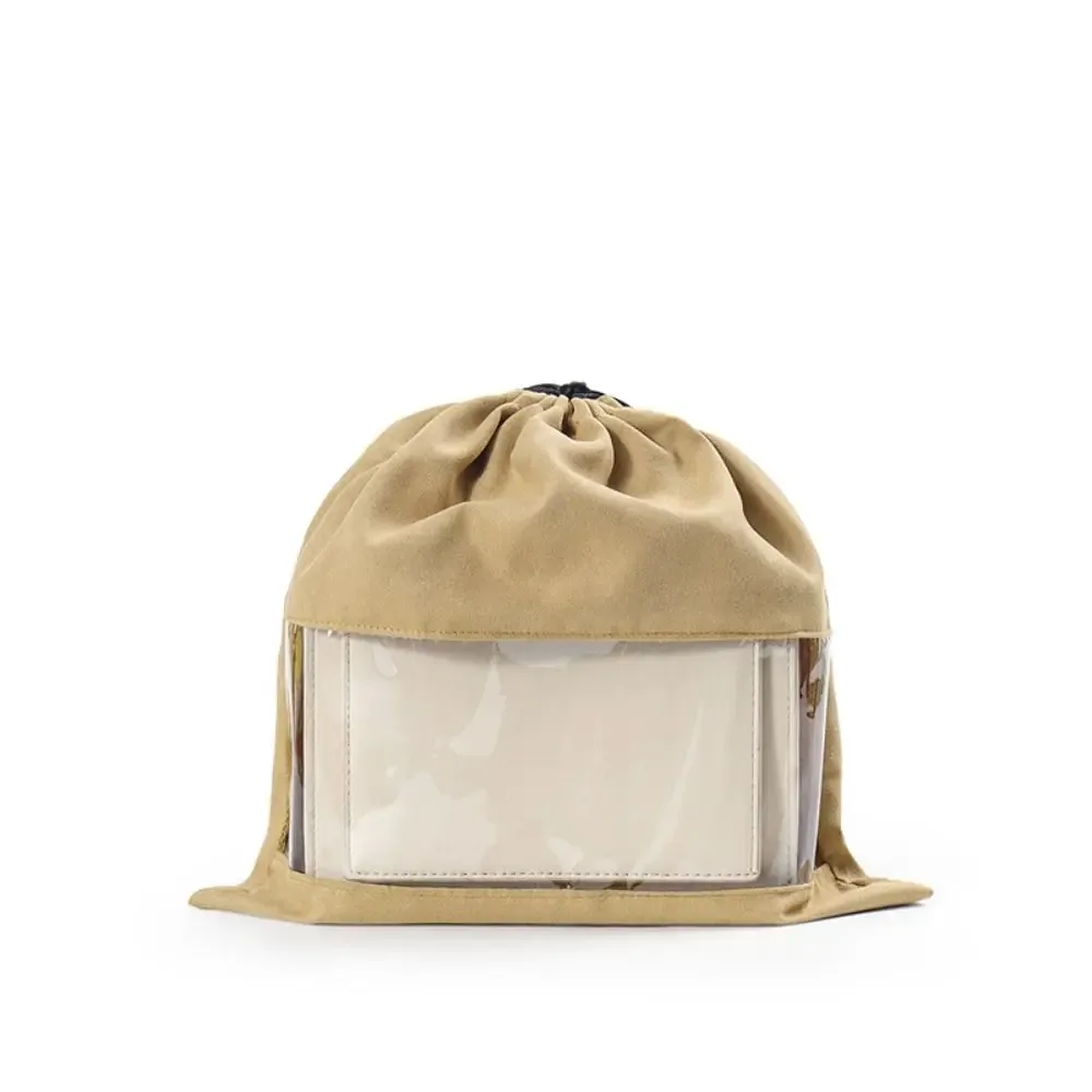 sac à cosmétiques en tissu avec cordon de serrage, sac de rangement anti-poussière, pochette de rangement anti-poussière grande capacité