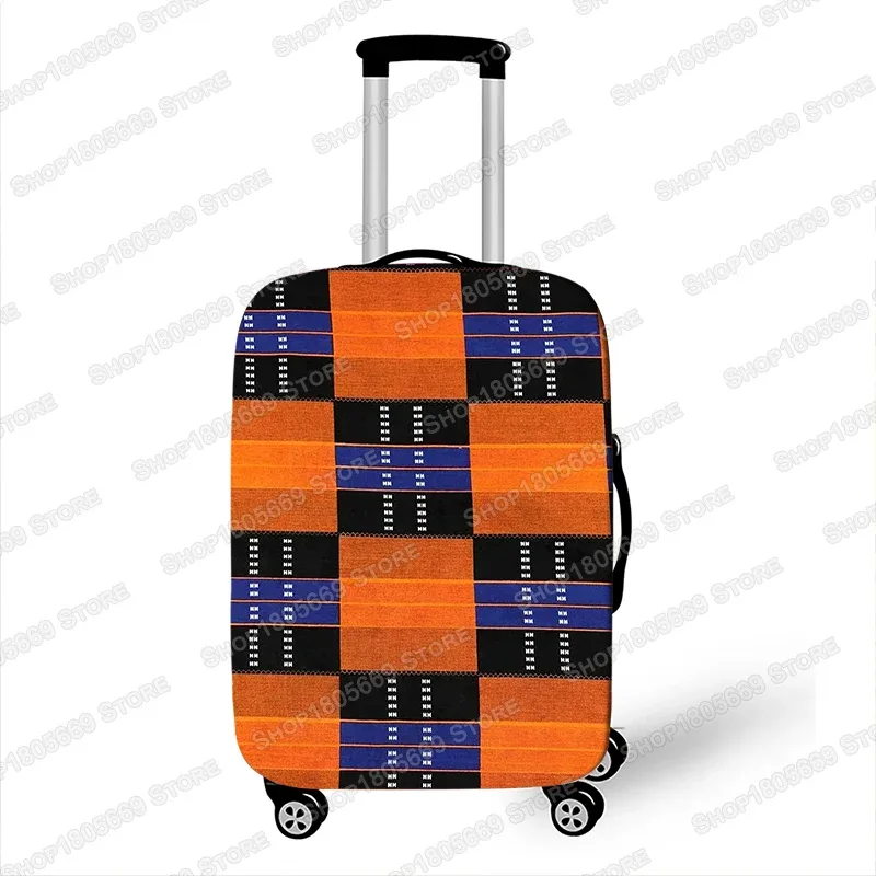 housse de bagage imprimée à motif afro pour voyage, housse de valise marron pour femmes africaines, housse de protection élastique pour chariot de voyage