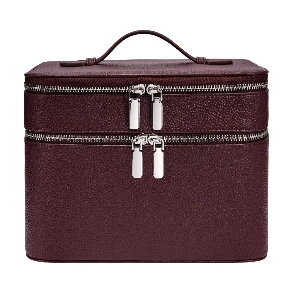sac à cosmétiques en matériau pu, imperméable, motif esthétique, sac de voyage, grande capacité, rangement pour articles de toilette, organisation des cosmétiques