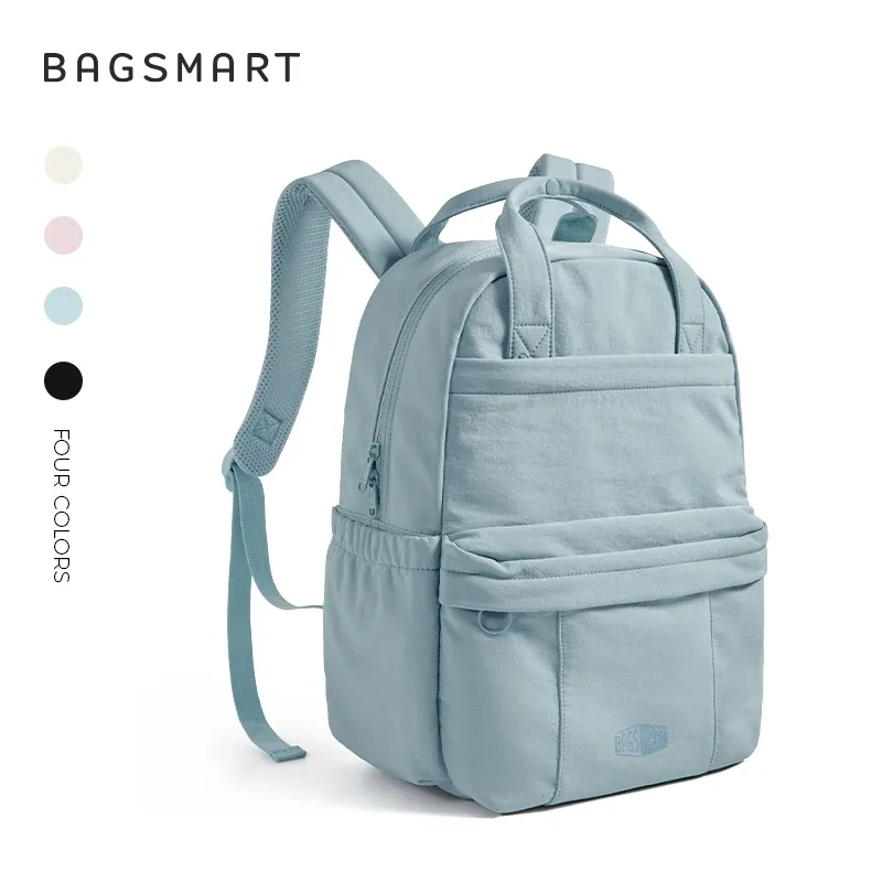 sac à dos bagsmart pour femmes, grande capacité, sac de voyage pour ordinateur portable, sac de transport extérieur, sac à dos léger pour l'école pour filles