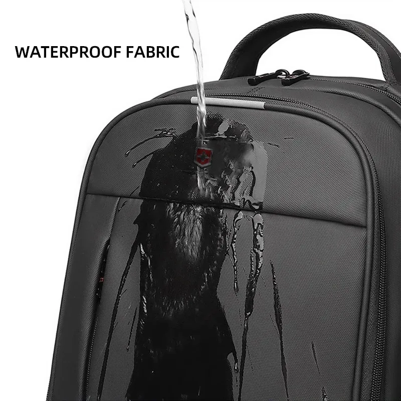 nouveau sac à dos étanche pour ordinateur portable de 17 pouces, sac d'affaires avec chargement usb, grand sac à dos de voyage pour avion, mochila pour hommes