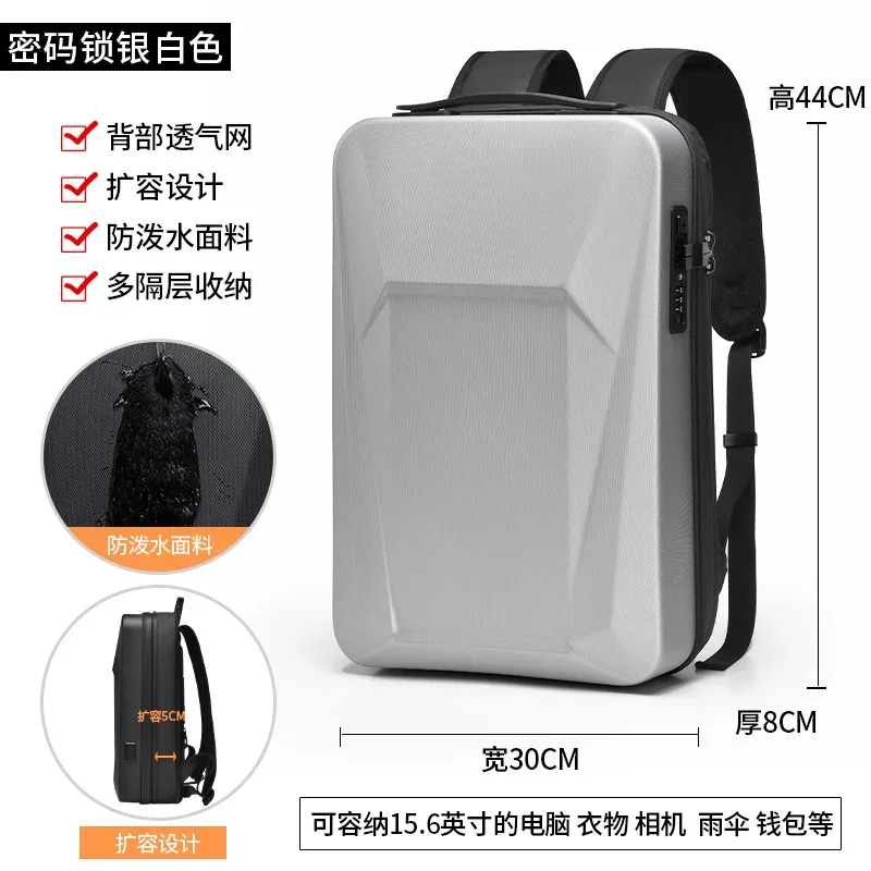 sac à dos décontracté pour homme, pour ordinateur portable de gaming, étanche, coque rigide, sac de voyage professionnel, style tech tendance, 16 pouces, capacité 20-35l
