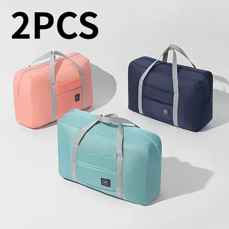 lot de 2 sacs de voyage pliables pour compagnies aériennes, sac de cabine, sac de week-end, sac de nuit, sac de transport pour l'hôpital, sac de sport pour femmes et hommes