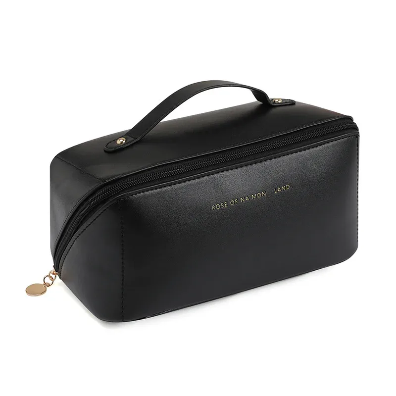 organisateur de maquillage trousse de toilette féminine sac trousse de maquillage pochette de rangement boîte de luxe pour dame, sac à cosmétiques, sac de rangement pour voyage zip