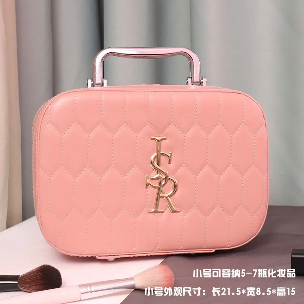 trousse de maquillage femme portable grande capacité nouvelle tendance instagram super populaire produit célébrité internet boîte de rangement valise en pu