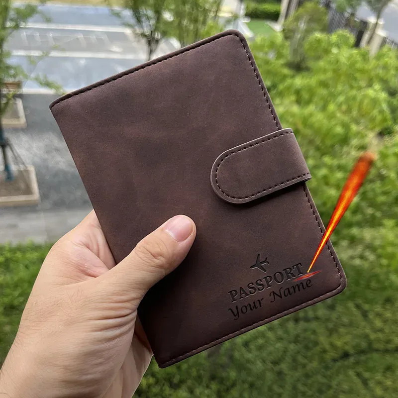 couverture de passeport en cuir pu avec noms personnalisés pour femmes du monde entier, couvertures de voyage, porte-passeport rose