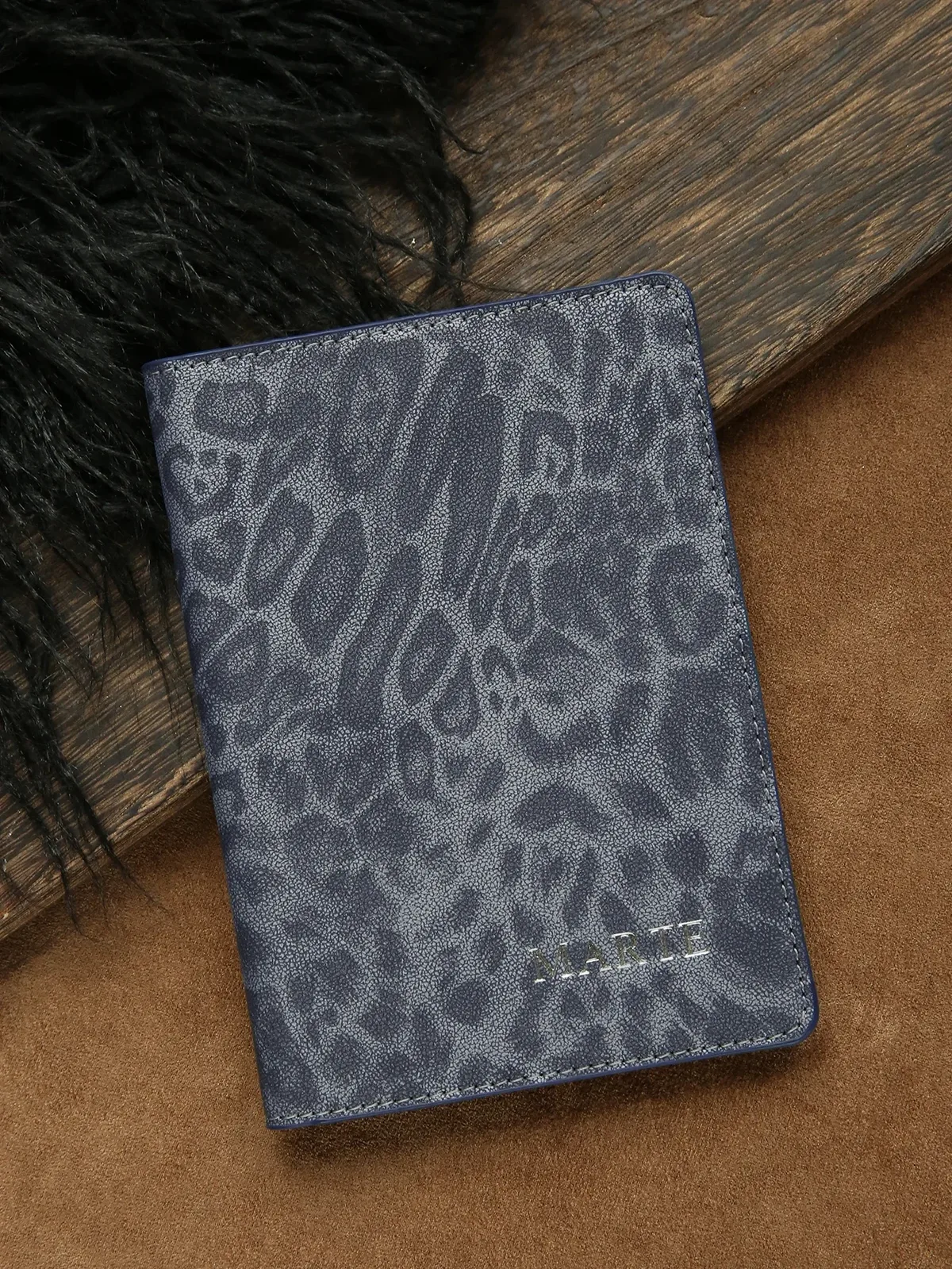 porte-passeport personnalisé avec motif léopard, 1 pièce, couverture de passeport personnalisée avec impression, accessoires de voyage chics faits à la main