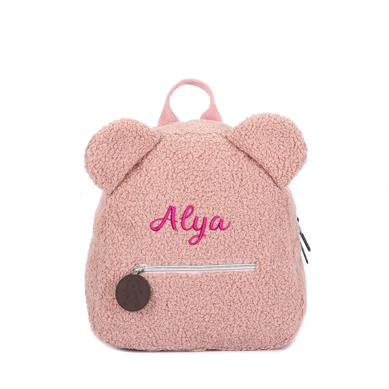 sac à dos ours en peluche personnalisé avec nom brodé, sac à dos d'école pour enfants, cadeaux de fête pour enfants, sacs d'anniversaire avec nom personnalisé