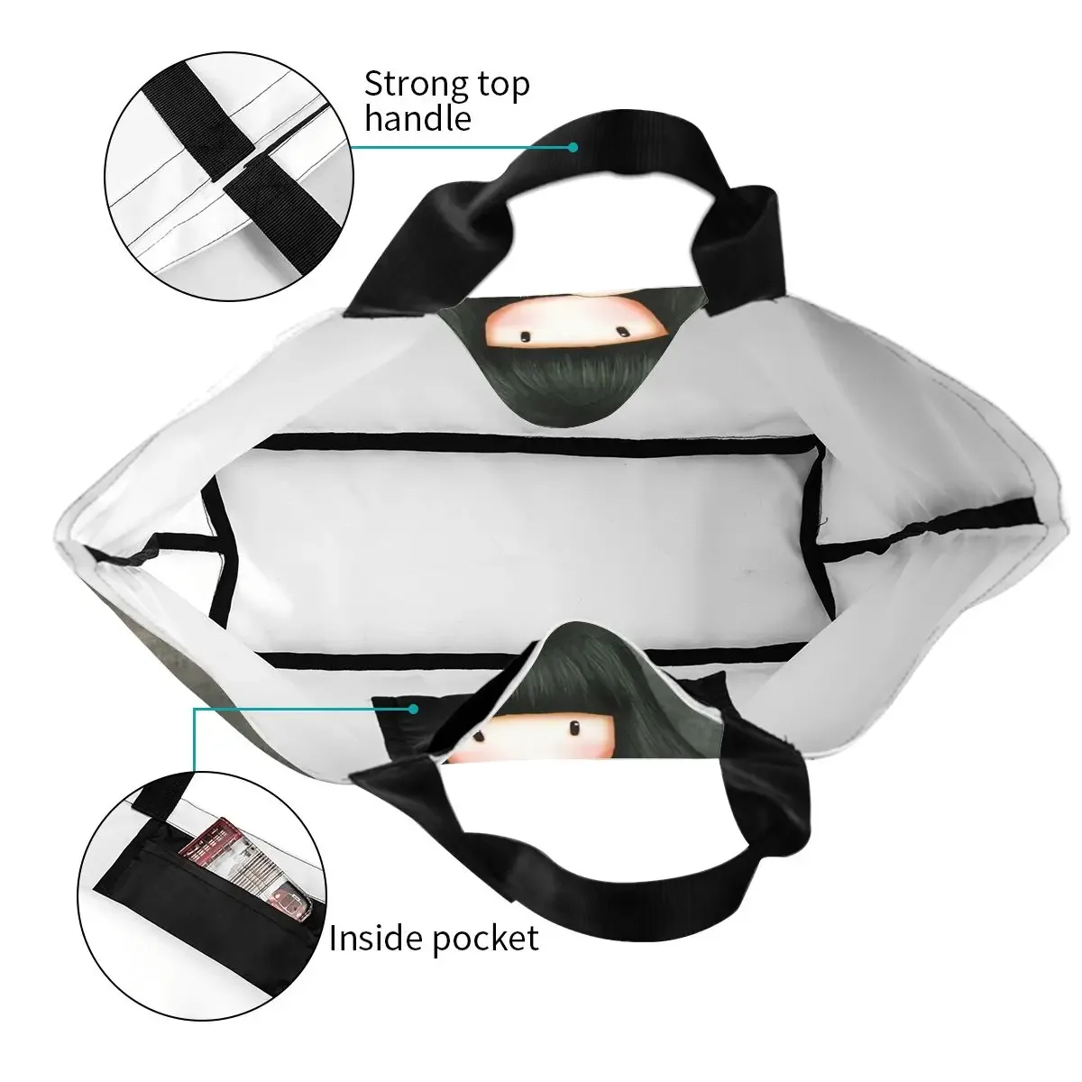 santoro gorjuss sac fourre-tout de shopping toile grande capacité sacs à bandoulière shopper sac à main d'épicerie pour femmes