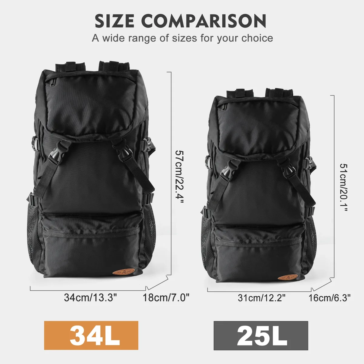 sac de randonnée surdimensionné de grande capacité, étanche, 55l, pour l'extérieur, sport, escalade, voyage, pour hommes et femmes, sac à bagages léger