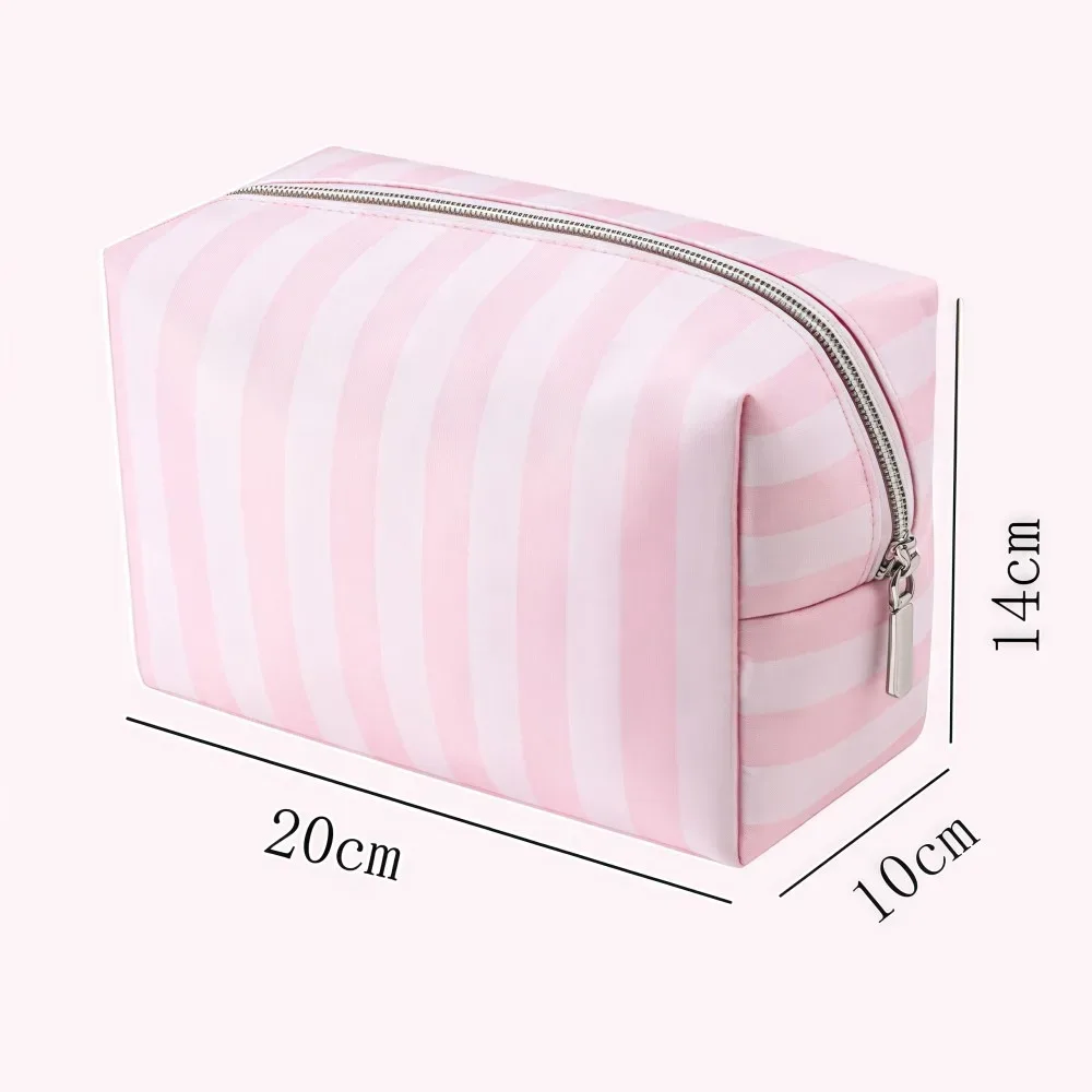 grande trousse de maquillage portable en tissu oxford, sac de rangement cosmétique minimaliste, design de voyage, trousse de toilette