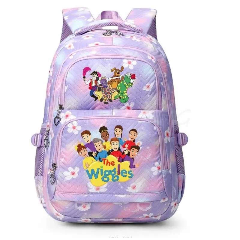 sacs d'école imprimés en 3d the wiggles, sac à dos d'école pour filles et adolescentes, sac à dos de voyage pour étudiants, sac à dos décontracté à la mode pour ordinateur portable