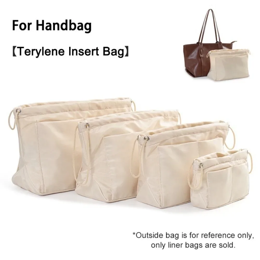 sac à cosmétiques multi-poches durable, trousse de toilette en nylon à cordon de serrage de grande capacité, sac de rangement multicouche de couleur unie unisexe