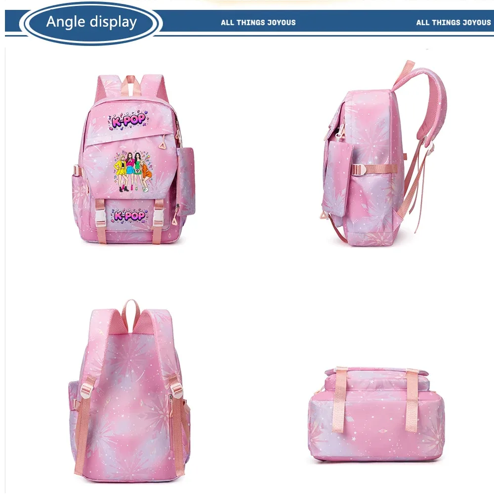 ensemble de 3 sacs à dos à motif de groupe de filles k-pop pour les fans, idée cadeau parfaite avec un design accrocheur