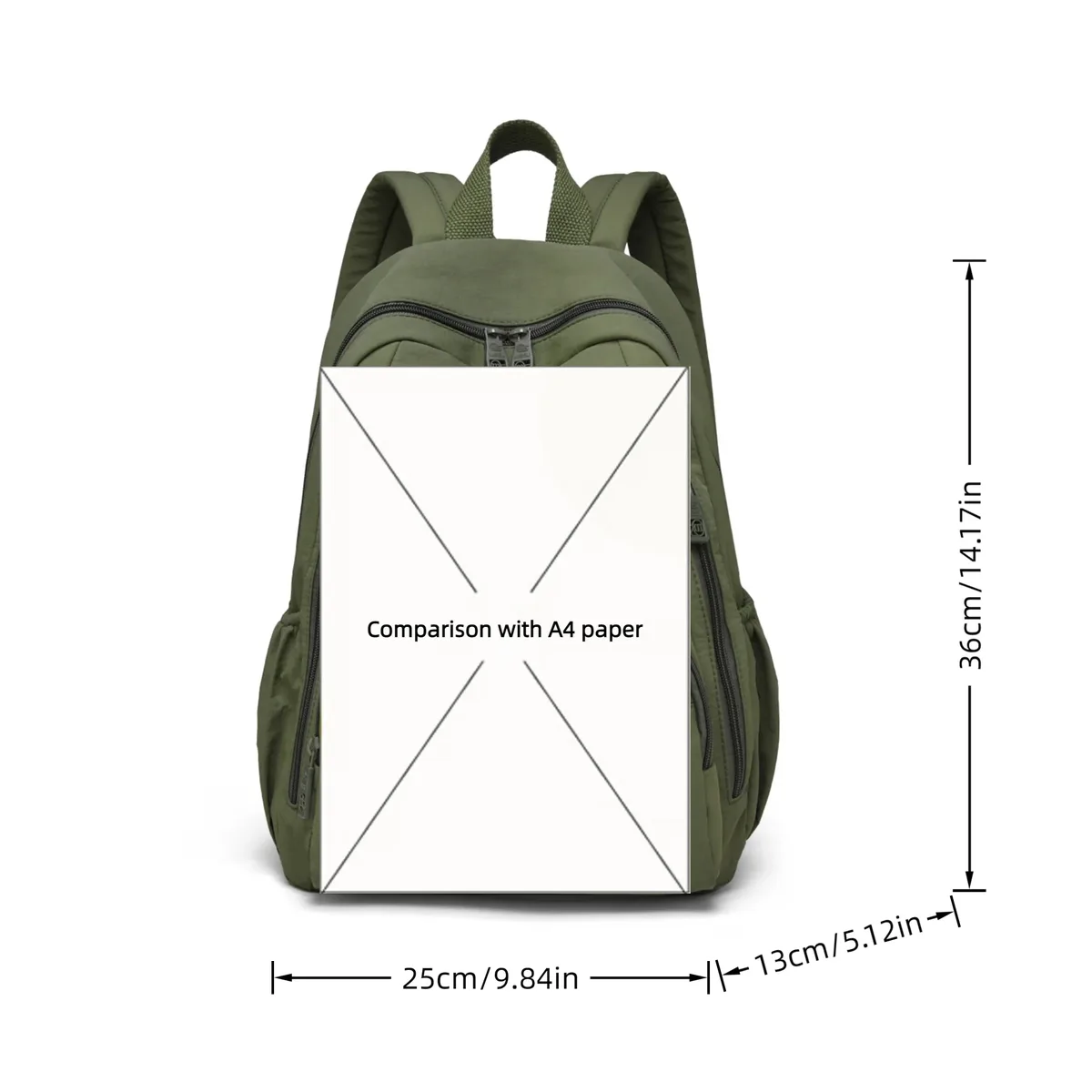 sac à dos tendance pour femmes, sac à dos léger en nylon, sac à dos pour femmes avec plusieurs poches, pour les trajets quotidiens et les week-ends